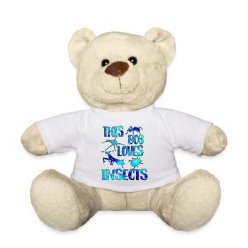 This boy loves insects - Teddy Bear - white - Front
