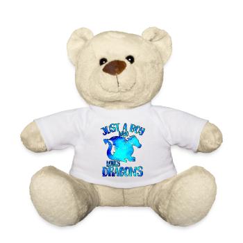 Nur ein Junge, der Drachen liebt - Teddy - Weiß - Vorne