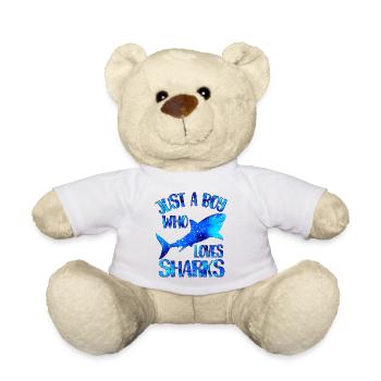 Nur ein Junge, der Haie liebt - Teddy - Weiß - Vorne