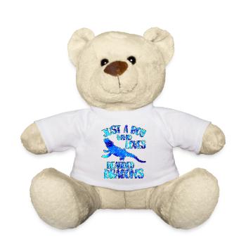 Just a boy who loves dragons - Teddy Bear - white - Front
