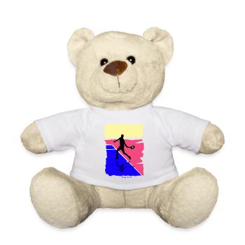 Padel Geschenk für Padel Spieler - Teddy - Weiß - Vorne