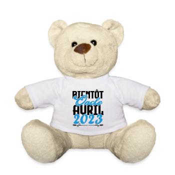 Annonce grossesse. bientôt Oncle Avril 2023. - Nounours - blanc - Devant