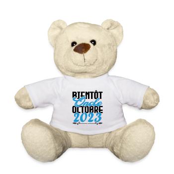 Annonce grossesse. bientôt Oncle Octobre 2023. - Nounours - blanc - Devant