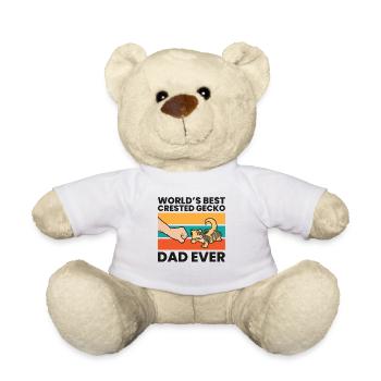 Crested Gecko Papa World's Best Crested Gecko Dad - Teddy Bear - white - Front