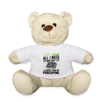 Cadeau de porc-épic Porcupine - Nounours - blanc - Devant