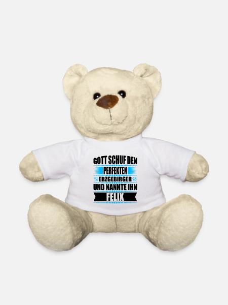 Erzgebirge Mann Namen Sachsen Felix - Teddy - Weiß
