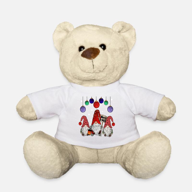 Gnome Familie Weihnachts Wichtel - Teddy - Weiß