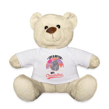 Das Leben ist besser mit Chinchillas - Teddy - Weiß - Vorne