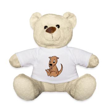 Grossesse familiale - Kangourou avec bébé - Nounours - blanc - Devant