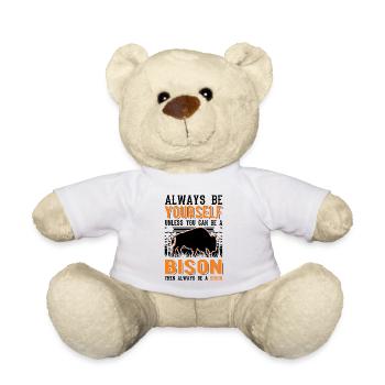 Soyez toujours vous-même Bison Buffle Büffel - Nounours - blanc - Devant