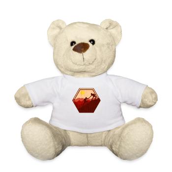 Hiking Mountain Peak Scenery Beautiful View - Teddy Bear - white - Front
