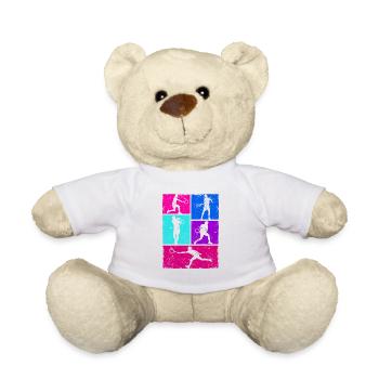 Tennisspieler Silhouette Trainer Fan Sport - Teddy - Weiß - Vorne