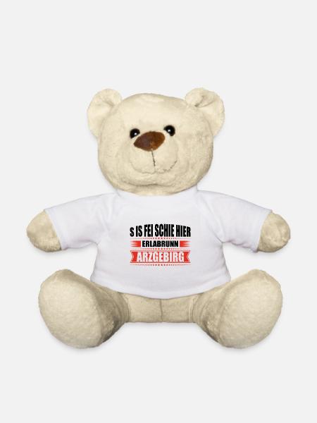 Erzgebirge Heimat Erlabrunn - Teddy - Weiß