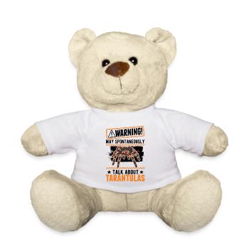 Warning Tarantula owner Tarantula - Teddy Bear - white - Front