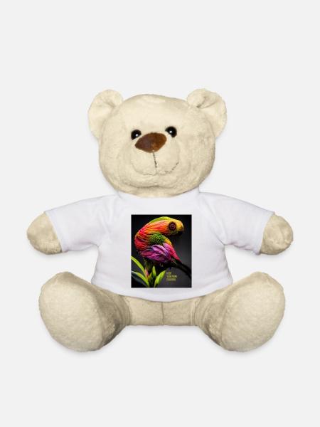 Bunter Papagei für alle scharfsinnigen Köpfe - Teddy - Weiß