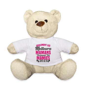 Les Meilleures Mamans Deviennent des Mamie 2023 - Nounours - blanc - Devant