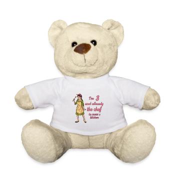 Ich bin 3 - Mädchen Koch - Teddy - Weiß - Vorne