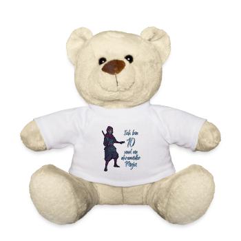 Ich bin 10 - Jungen Ninja - Teddy - Weiß - Vorne