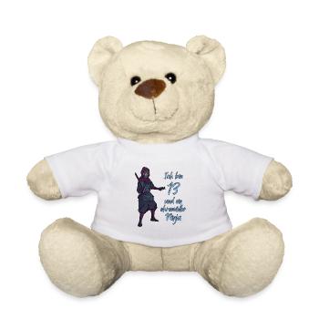Ich bin 13 - Jungen Ninja - Teddy - Weiß - Vorne