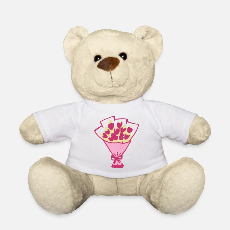 Blumenstrauß - Teddy - Weiß