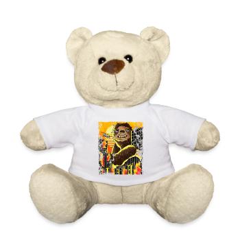 Slothzilla japanisches Faultier Japan Sunset - Teddy - Weiß - Vorne