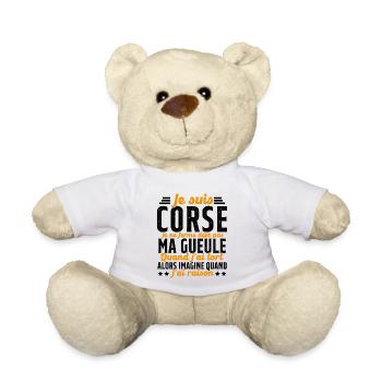 Corse je ne ferme pas ma gueule cadeau humour - Nounours - blanc - Devant