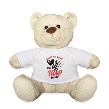Basketball Player Team Coach Heartbeat Hoops Pun - Teddy Bear - white - Front