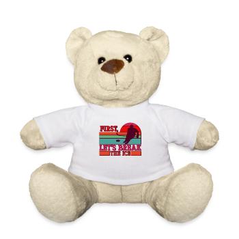 Joueur de hockey sur glace Amateur de sport Jeu de mots - Nounours - blanc - Devant