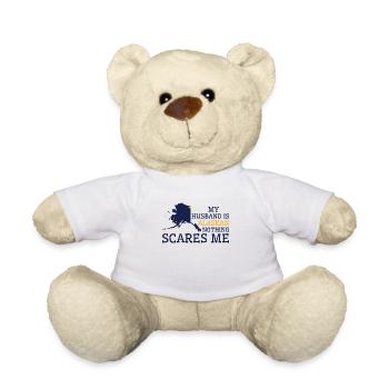 Nothing Scares Me Alaskan Husband Alaska - Teddy Bear - white - Front