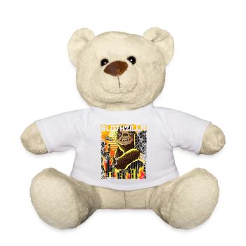 Slothzilla japanisches Faultier Japan Sunset - Teddy - Weiß - Vorne