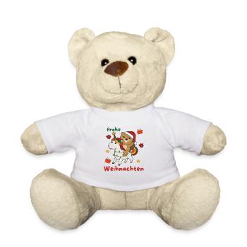 Licorne de Noël Castor Joyeux Noël Licorne - Nounours - blanc - Devant