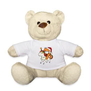 Christmas Red Panda Merry Christmas Unicorn - Teddy Bear - white - Front