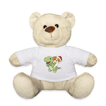 Jack Russell Trex Christmas Snow Winter Animals - Teddy Bear - white - Front