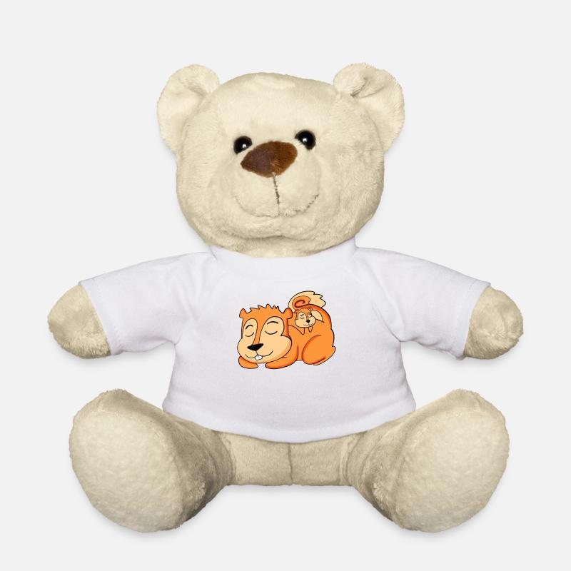 Eichhörnchen mit Baby Eichhörnchen - Familie - Teddy - Weiß
