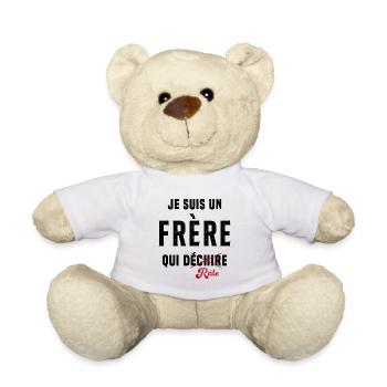 Frère râleur cadeau drôle humour rigolo - Nounours - blanc - Devant
