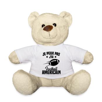Football américain cadeau drôle footballeur - Nounours - blanc - Devant