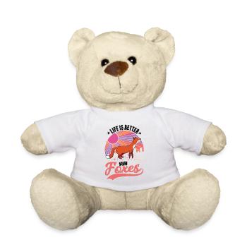 La vie est meilleure avec un renard - Nounours - blanc - Devant