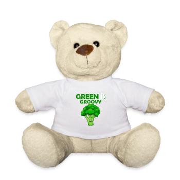 Le vert est le brocoli aux légumes Groovy - Nounours - blanc - Devant