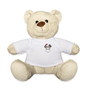 Sac poitrine de berger australien de Noël - Nounours - blanc - Devant