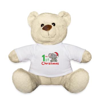 Éléphant de Noël Eléphant mon 1er Noël - Nounours - blanc - Devant