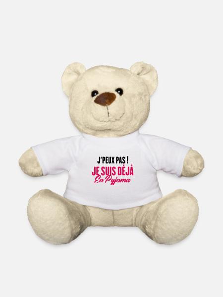 J'peux pas Je suis déjà en Pyjama - Nounours - blanc