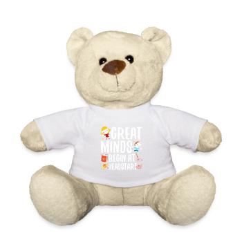 Les grands esprits commencent chez Headstart - Nounours - blanc - Devant