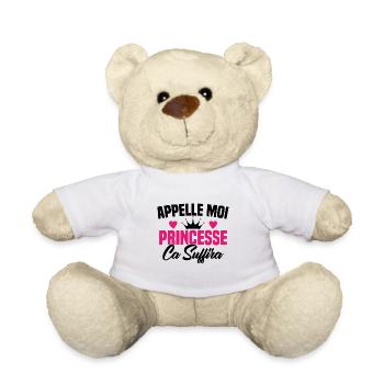 HUMOUR APPELLE MOI PRINCESSE - Nounours - blanc - Devant