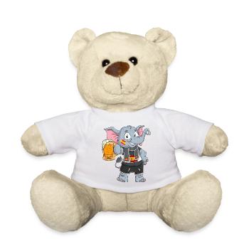 Spanien Fan Elefant - Teddy - Weiß - Vorne
