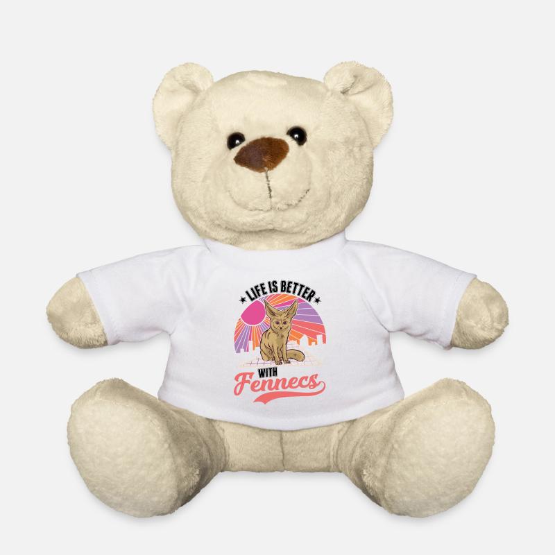 Das Leben ist besser mit einem Fennek - Teddy - Weiß