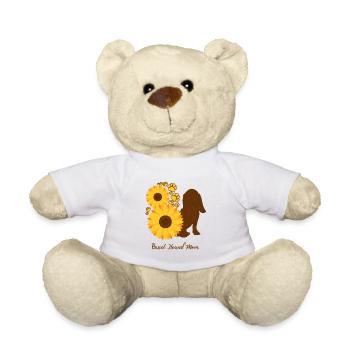Sonnenblumenmutter - Basset Hound - Teddy - Weiß - Vorne