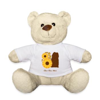 Sonnenblumen-Mutter - Chow-Chow - Teddy - Weiß - Vorne