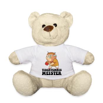 Table Tennis Master Grandpa Table Tennis Player - Teddy Bear - white - Front