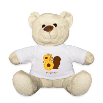 Sunflower Mother - Pekingese - Teddy Bear - white - Front