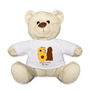 Sunflower Mom - Portuguese Water Dog - Teddy Bear - white - Front